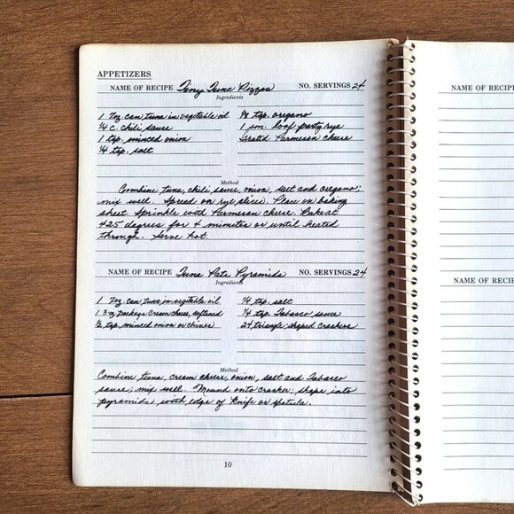 1981 My Favorite Recipes Cookbook Created Compiled Journal Handwritten Lot of 4 - Picture 4 of 11